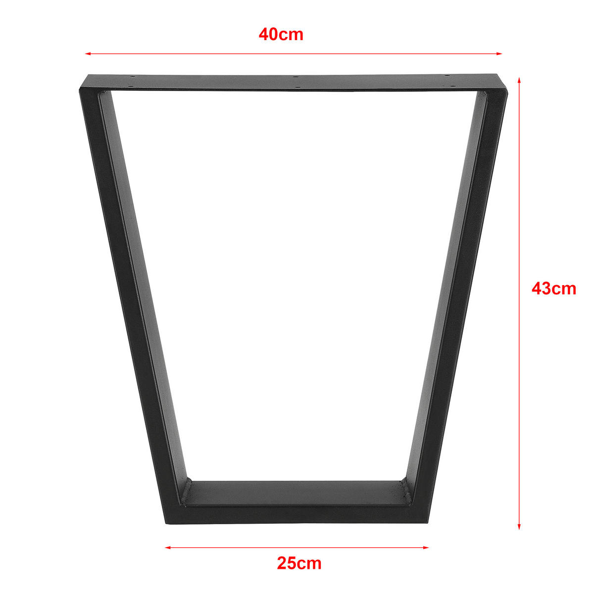 TISCHGESTELL-SET 2 TLG. Lalling - Schwarz, Metall (40/43/8cm) - [en.casa]