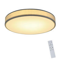 DECKENLEUCHTE LED runde Stoffschirm ‎38W Schlafzimmer Whonzimmer Ø40CM - Grün, Kunststoff (38/38/5cm) - ZMH