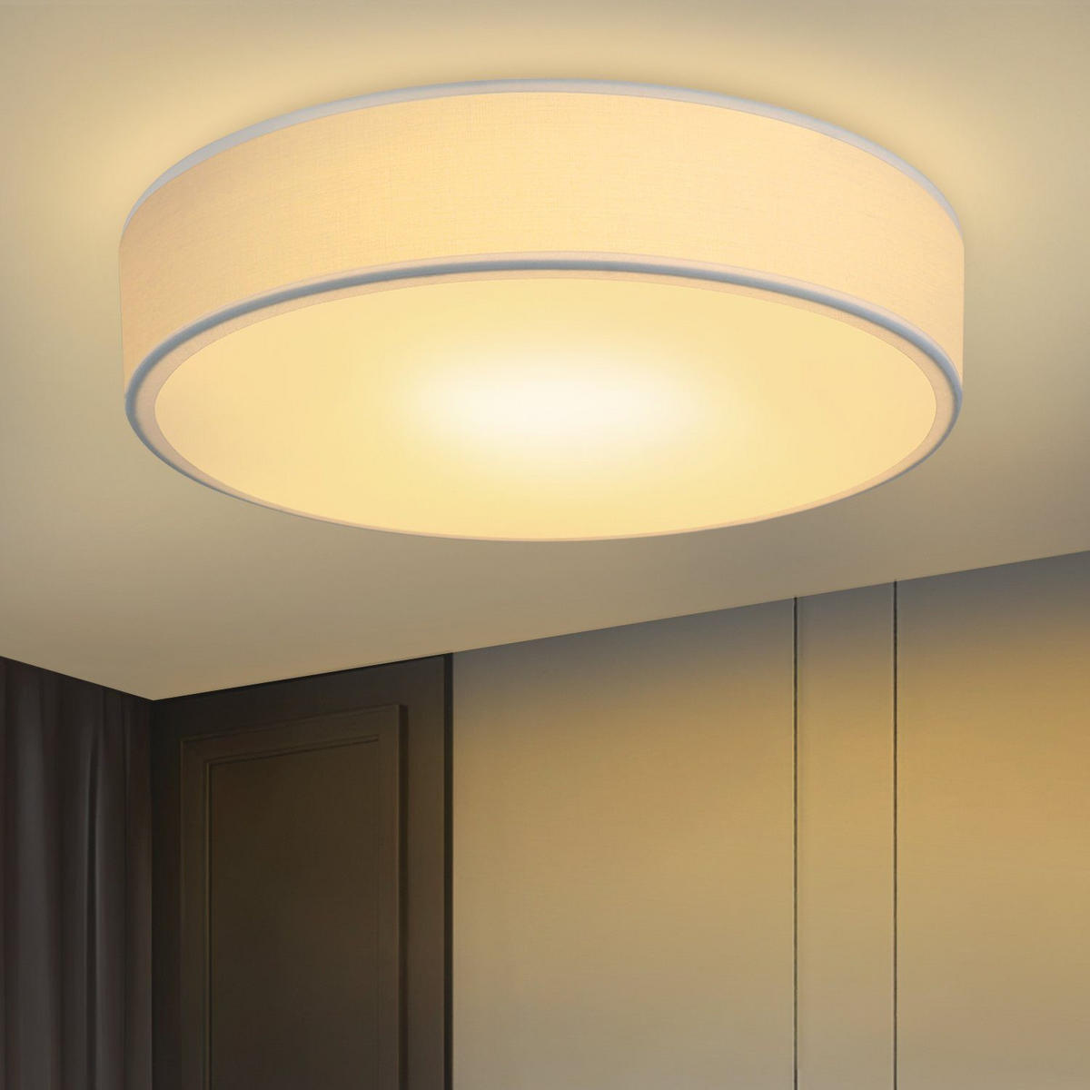 DECKENLEUCHTE Velsom 1-Flammig 30/30/5 cm - Weiß, Kunststoff (30/30/5cm) - ZMH