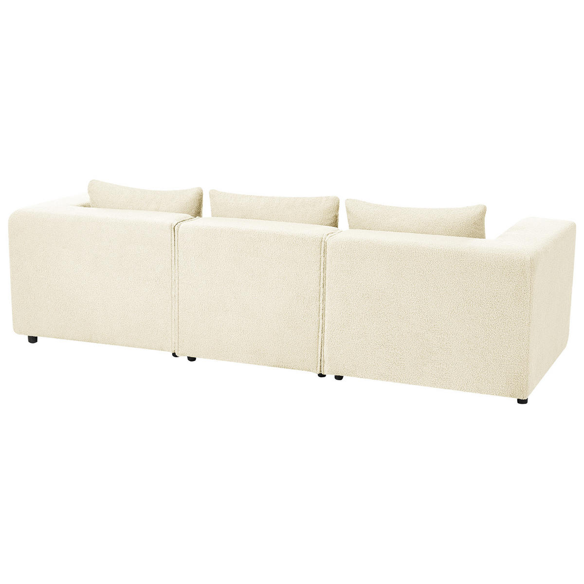 MODULÁRNÍ POHOVKA 3-místná Krémově bílá Bouclé Axebo - krémová, textil (258/93/94cm) - Beliani