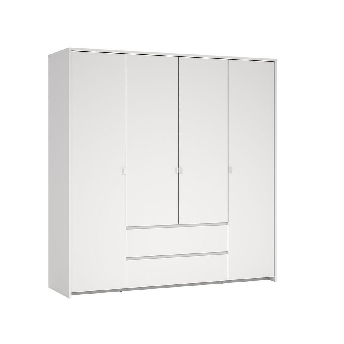 KLEIDERSCHRANK, Next, Weiß, Holzwerkstoff, 197 x 58 x 203 cm - Weiß, Holzwerkstoff (197/203/58cm) - ebuy24