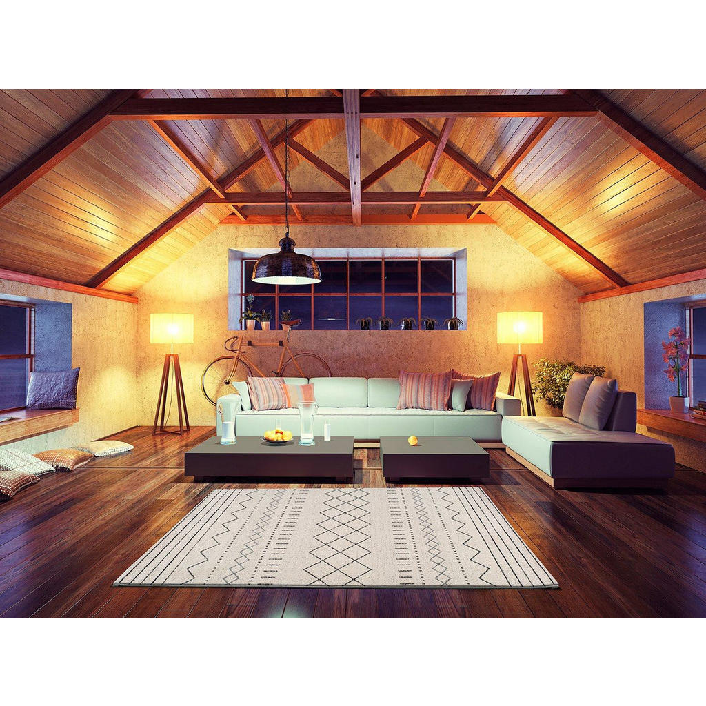 Thumbnail - Atticgo Webteppich, Weiß, Textil, Grafikmuster, Rechteckig, 80x150 cm, Oeko-Tex® Standard 100, in verschiedenen Größen e...