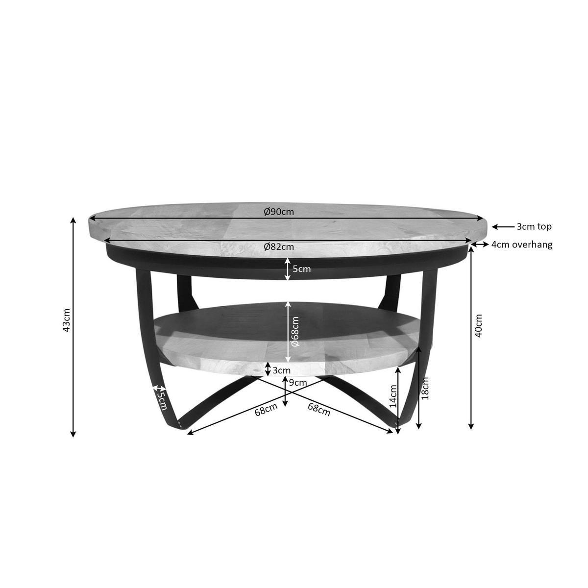 COUCHTISCH Paras Braun 90/90/40 cm - Braun, Holz (90/90/40cm) - Starfurn