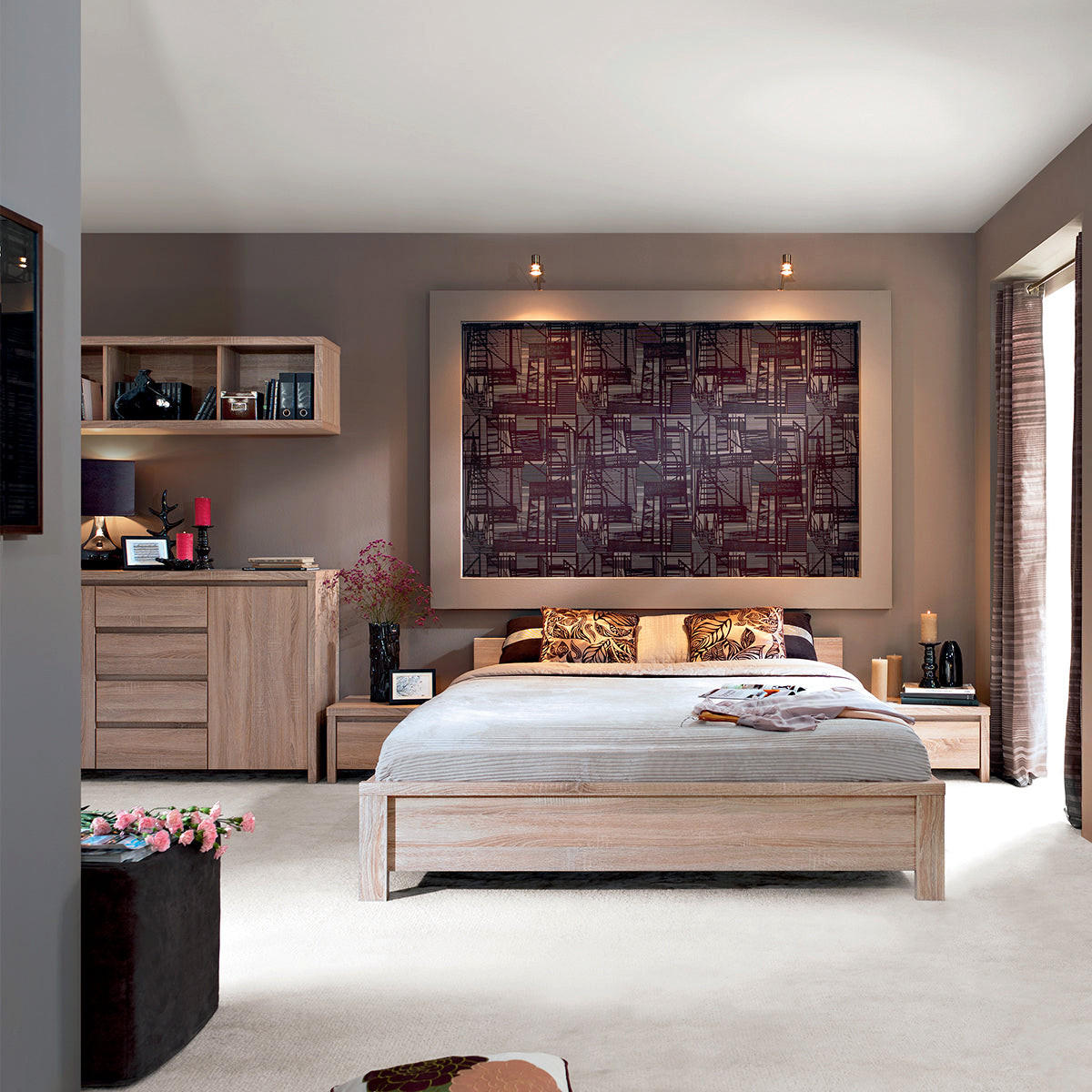 KOMODA Soren Les - rjava, leseni material (143.5/92/40.5cm) - Petits-meubles