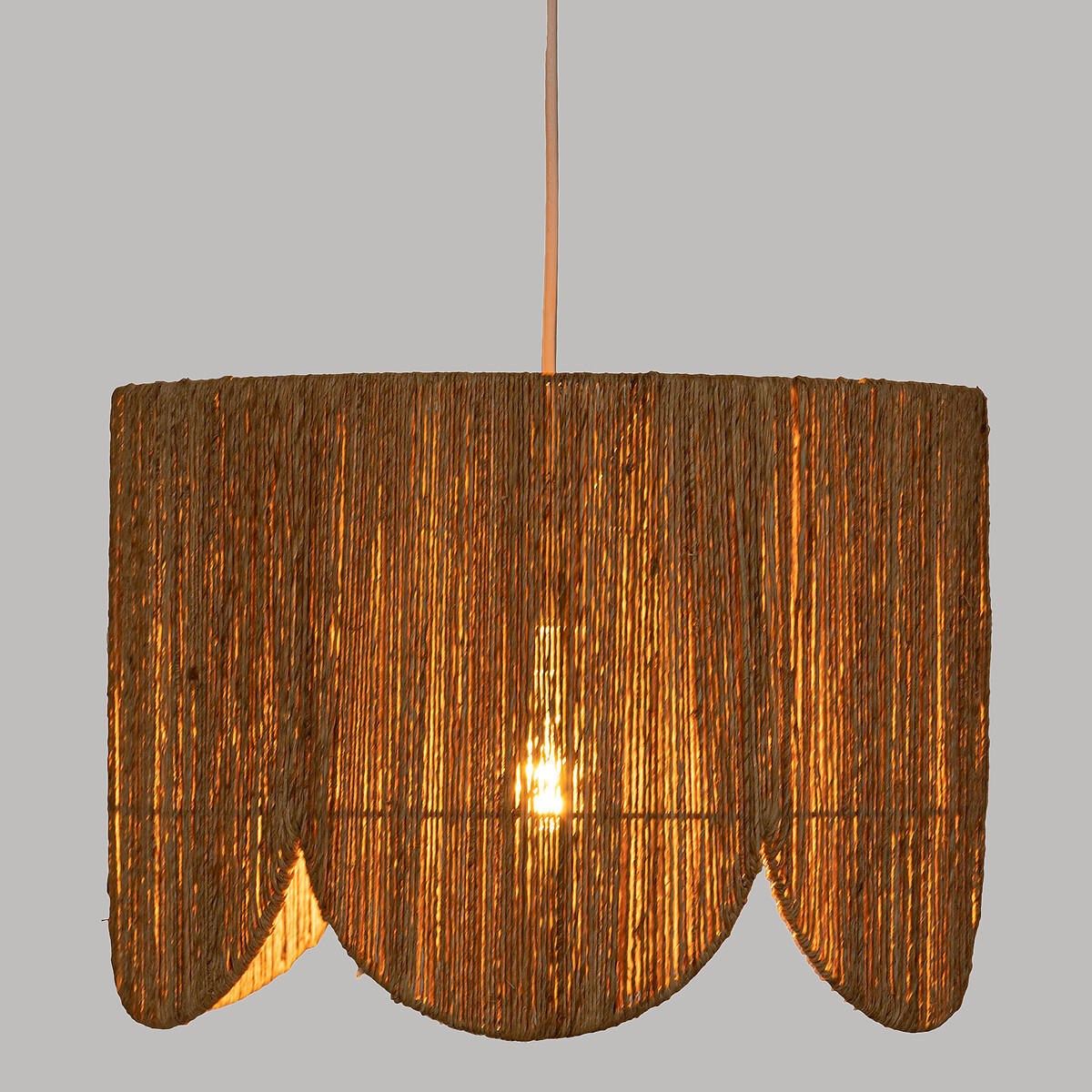HÄNGELAMPE Janice Ø 38 cm - Braun, Naturmaterialen (38/28/38cm) - Atmosphera Createur d´interieur