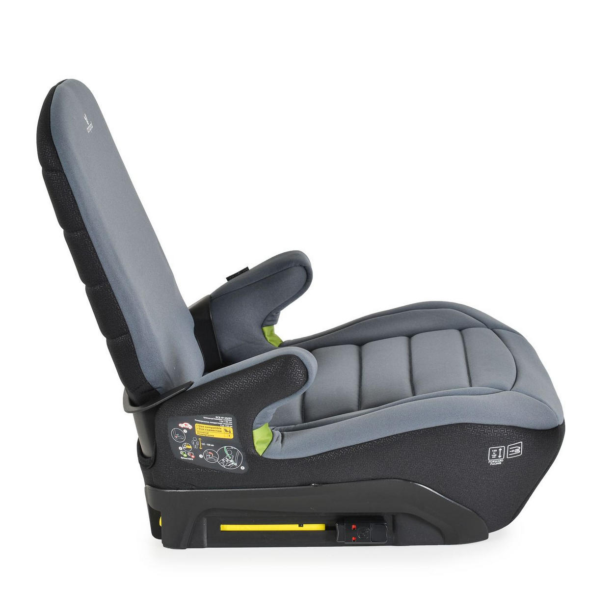 KINDERSITZ Galaxy i-Size dunkelgrau (125-150cm) Gruppe 3, Isofix, Rückenlehne - Grau, Textil (43/48/42cm) - Cangaroo
