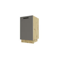 KÜCHENUNTERSCHRANK Bonn Stone Grey Matt / Eiche Artisan Matt 45 / 50 / 82cm - Graubraun/Eiche Artisan, Holz/Holzwerkstoff (45/82/50cm) - Feldmann-Wohnen