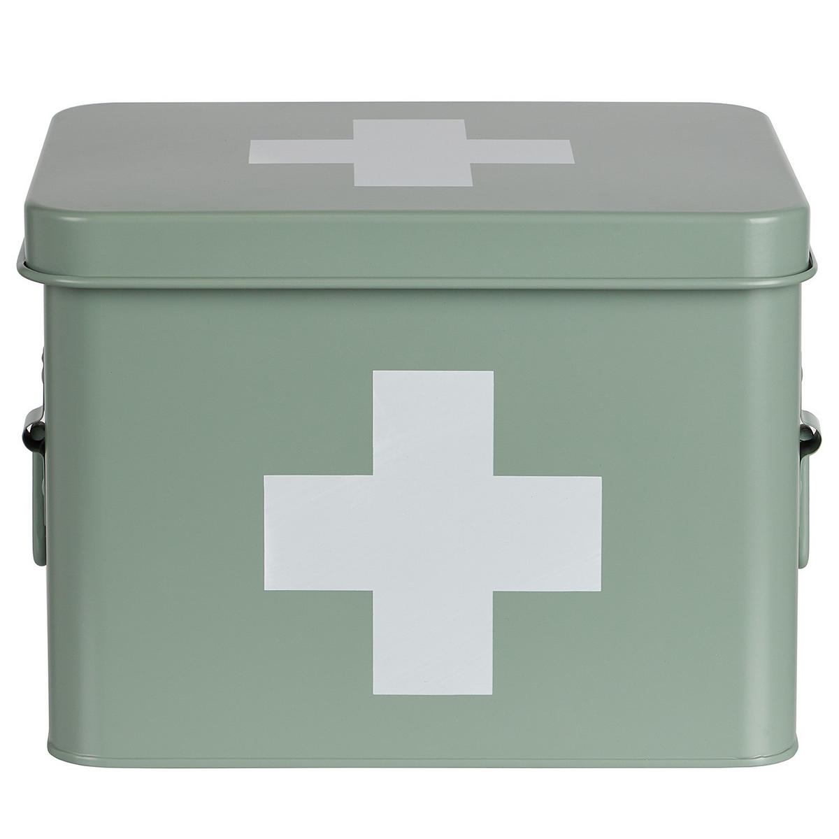 MEDIKAMENTENBOX Medic - Grün, Metall (16/16/22cm) - Butlers