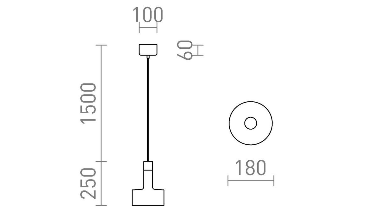 PENDELLEUCHTE DIVINA Messing 5 W - Goldfarben, Metall (30/30/120cm) - Rendl