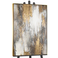 GEMÄLDE Sanfter Zeitfluss Schattenfugenrahmen Gold 120x80 cm - Goldfarben, Holz (120/80cm) - YS-art gallery