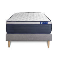 BETT Actimemo max Memory-Schaum 80 x 190 cm h3 - Kit Bettgestell Grau - Beige/Grau, Karton/Holz (80/190cm) - ACTISOM