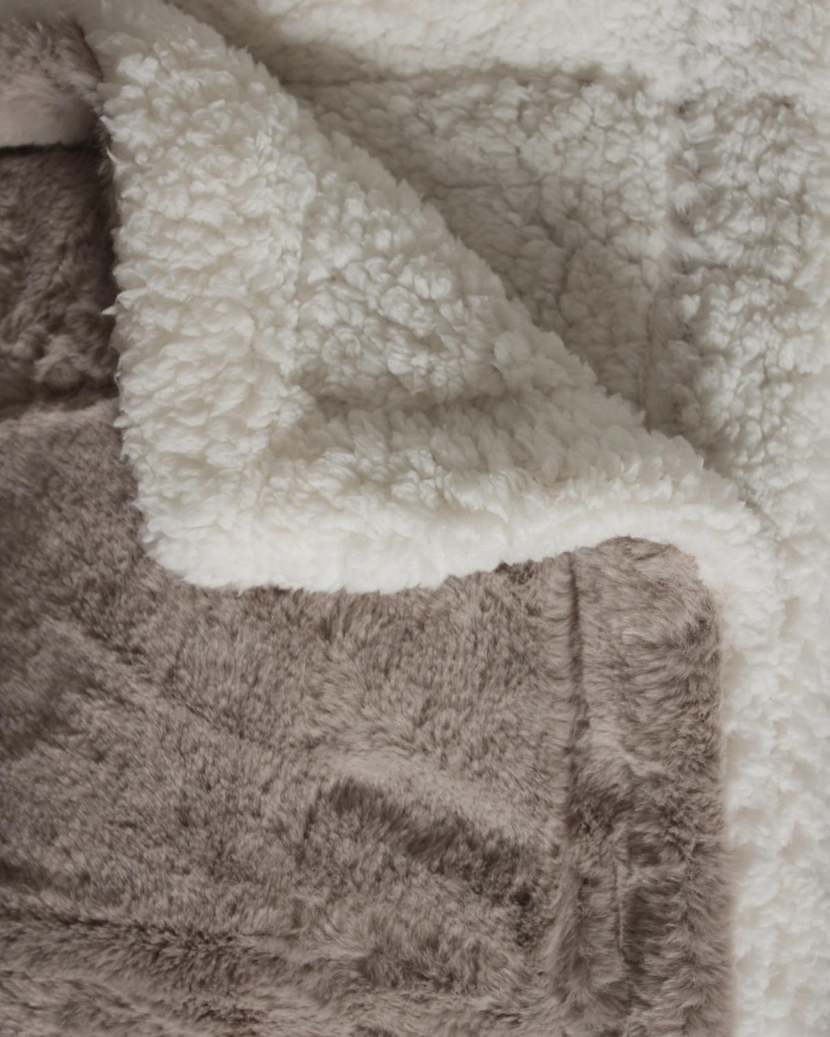 PLAID Fleecedecke XL Nachahmung "Kaninchen" 220 x 240 Beige - Beige, Textil (220/240cm) - LE COMPTOIR DE LA PLAGE