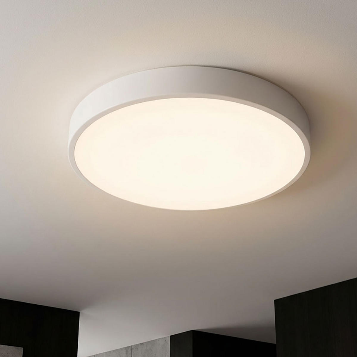 LED DECKENLEUCHTE Metall Weiß matt - Weiß, Metall (37.8/37.8/7cm) - Globo Lighting
