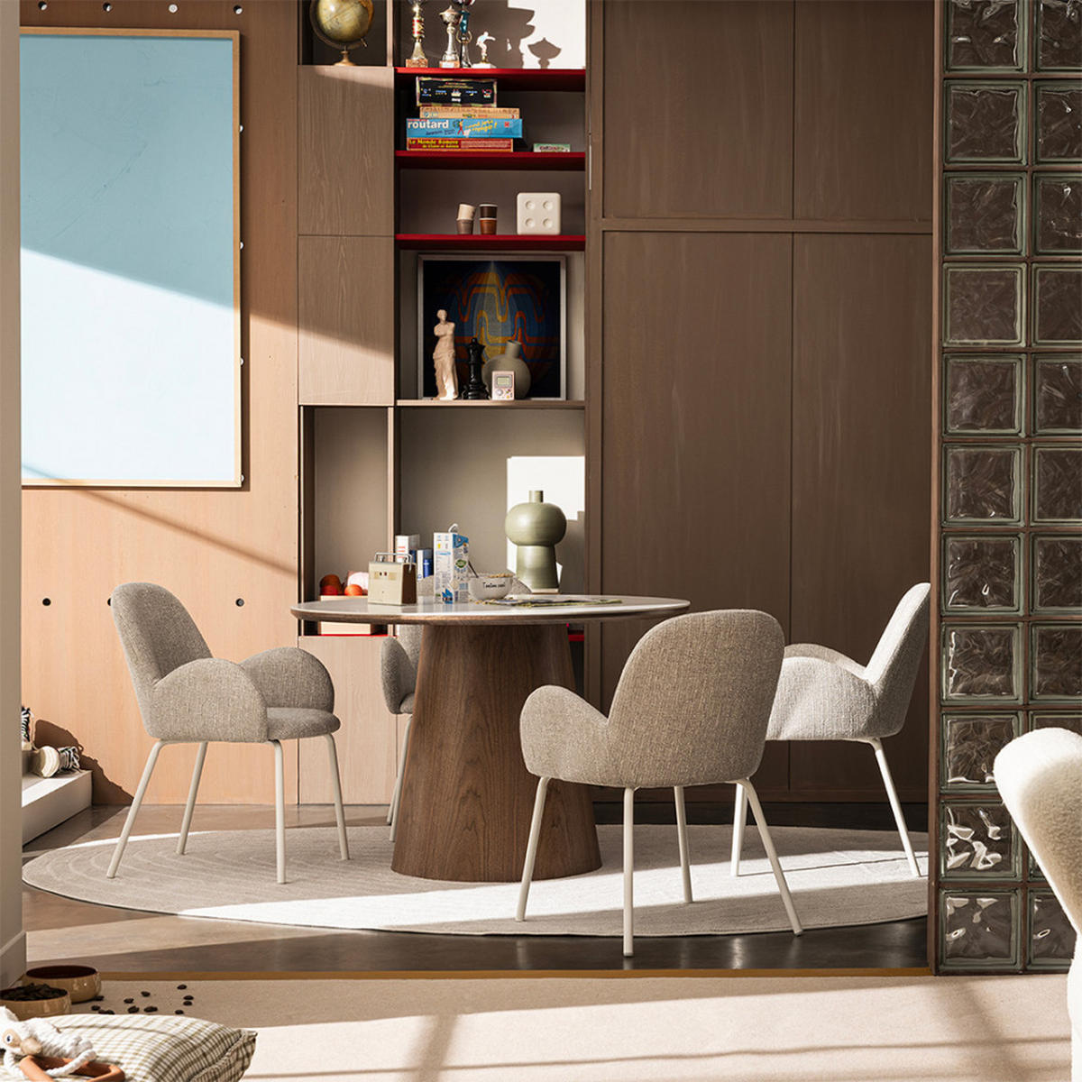 ESSZIMMERSTUHL - Heathergrau - 2er-Set - Hellgrau, Textil (62/82/60cm) - Drawer