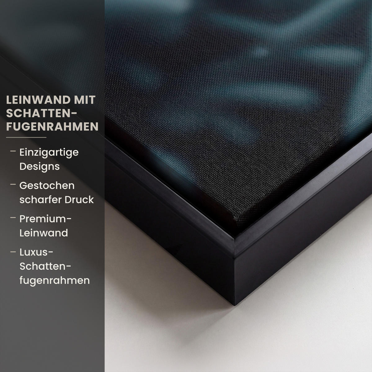 LEINWAND Bilder mit Rahmen - Hirsch - Weihnachten - Winter - Schnee - Weihnachtskranz - 120x80 - Dunkelbraun, Textil (120/80cm) - MuchoWow