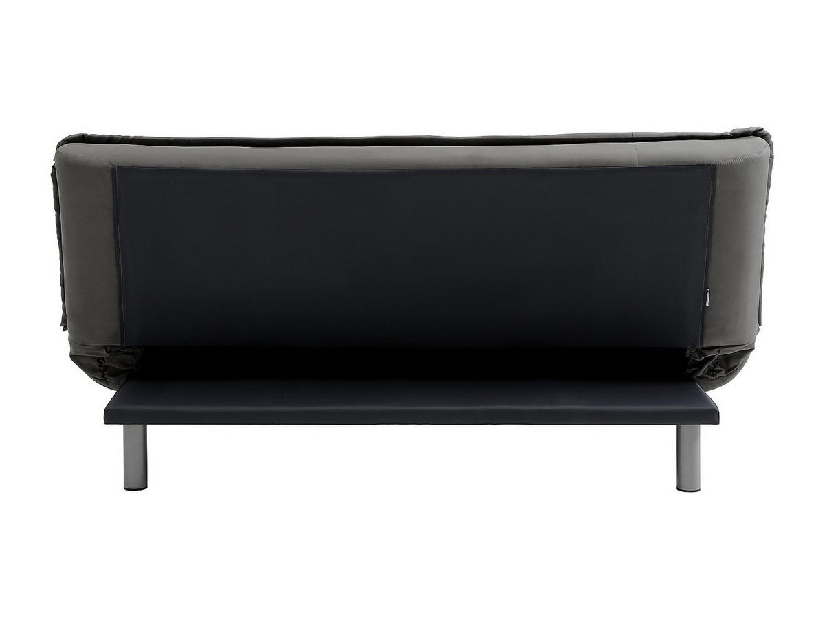SCHLAFSOFA - 3 Personen - stoff - grau Mishan - Grau, Textil/Metall (190/89/96cm) - Vente-Unique