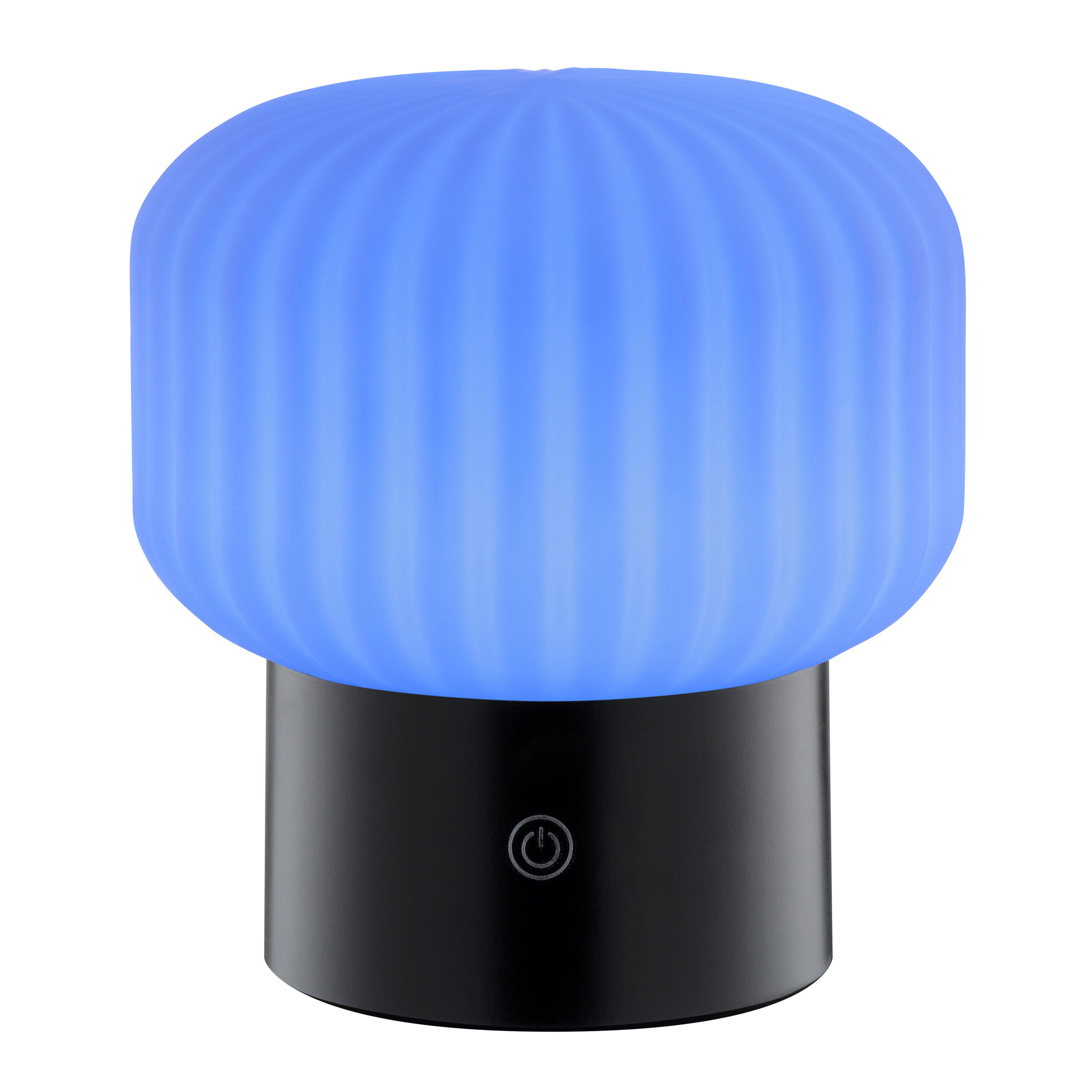 TISCHLEUCHTE Sarastro Weiß/Schwarz 12,5/12,5/14 cm - Multicolor, Glas (12.5/12.5/14cm) - Brilliant