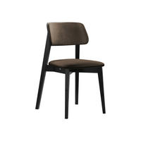 WOHNZIMMER STUHL KT63/C, Holzfarbe: Schwarz - Schwarz/Braun, Holz/Textil (47/80/49cm) - MIRJAN24