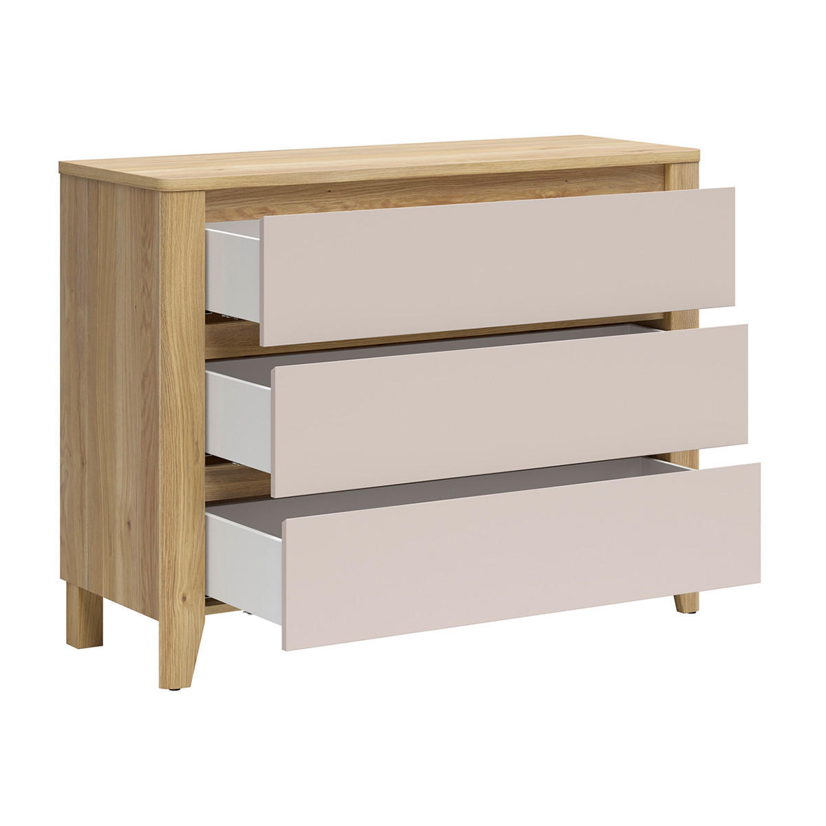 KOMODA Samara Drevo - hnedá, kompozitné drevo (116.5/90/42.5cm) - Petits-meubles