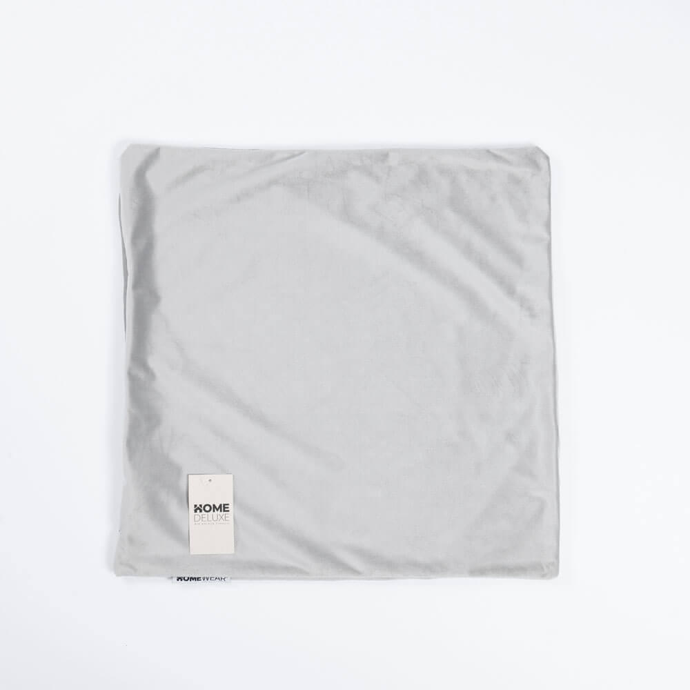 KISSENBEZUG COUSHY - Grau, mit Kissenfüllung - Grau, Kunststoff (50/50cm) - Home Deluxe