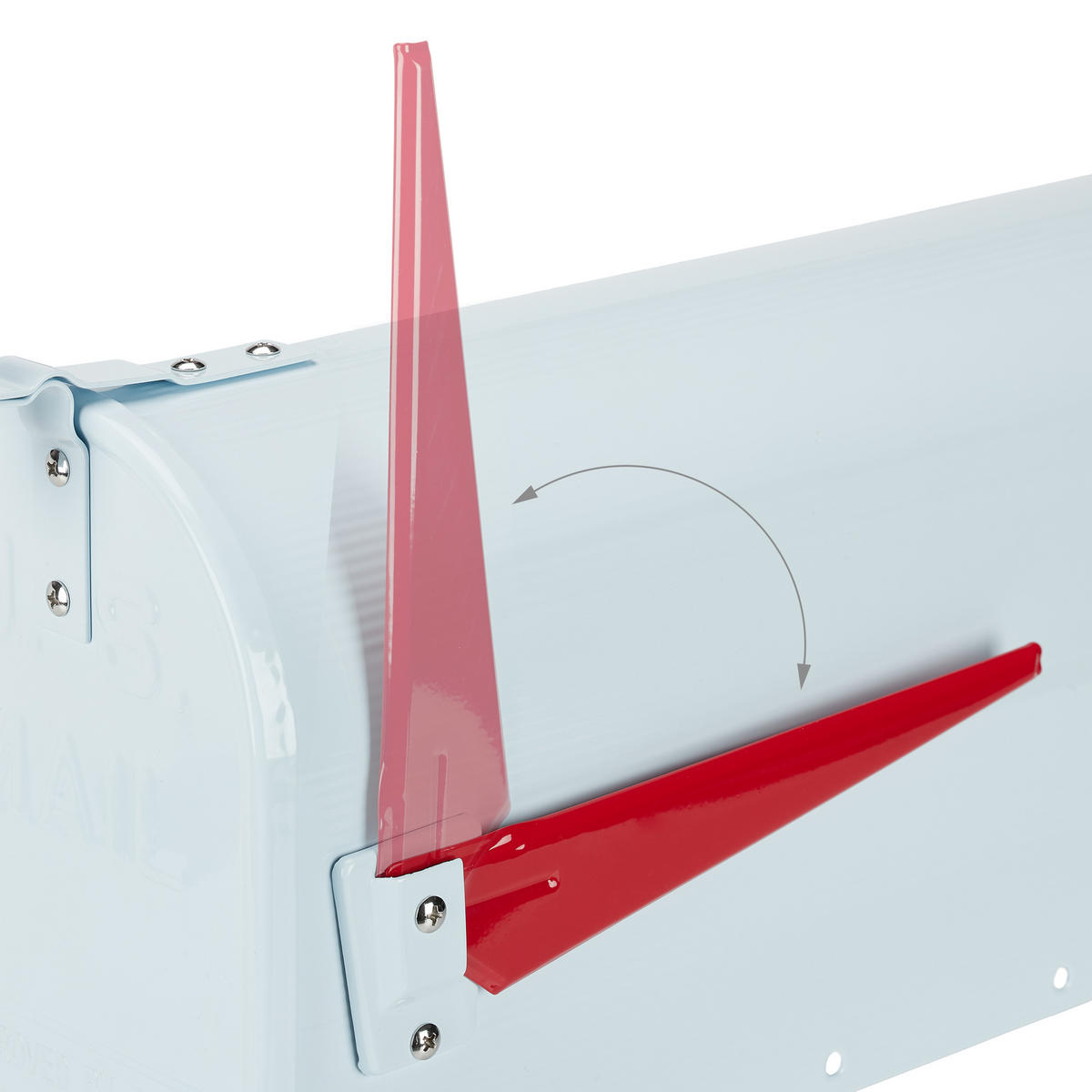 US-MAILBOX - Weiß, Metall (22cm) - Relaxdays