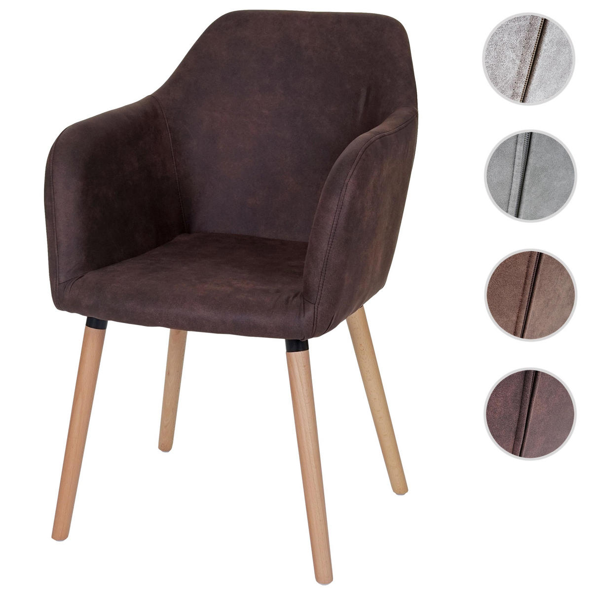 ESSZIMMERSTUHL Rehbraun - Hellbraun/Dunkelbraun, Textil (58/88/64cm) - Jamb