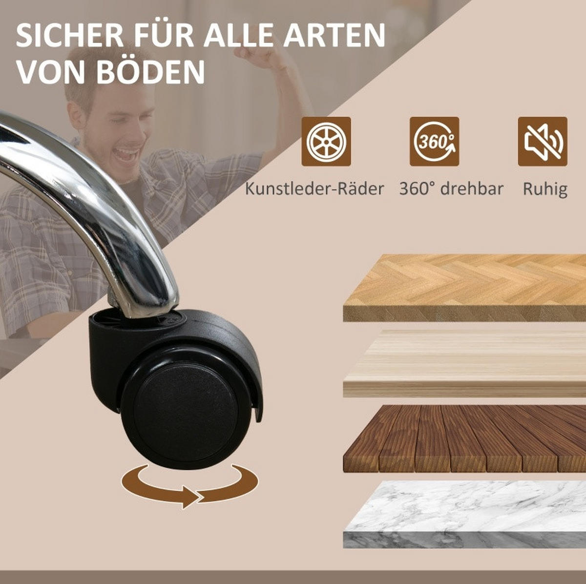 BÜROSTUHL in Grau 67x72x119 cm mit Vibrationsmassage, Wärmefunktion und Fußstütze - Grau, Textil (72/119/67cm) - IVMEU