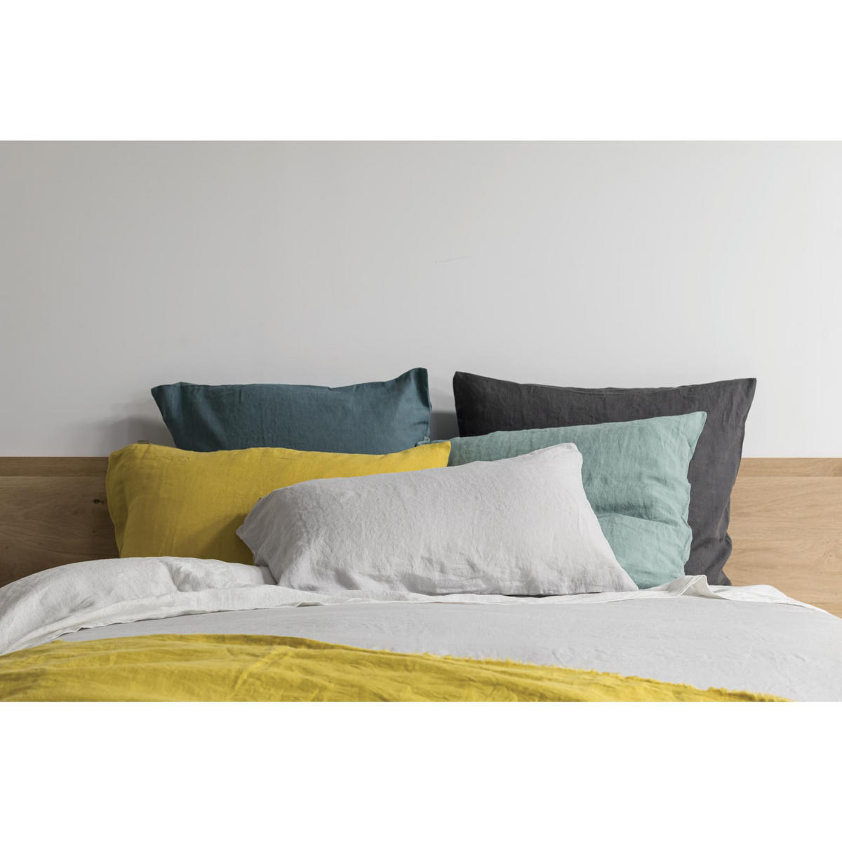 KISSENBEZUG Zeff perlweiß 50 x 75 cm - Hellgrau, Textil (50/75cm) - Vivaraise