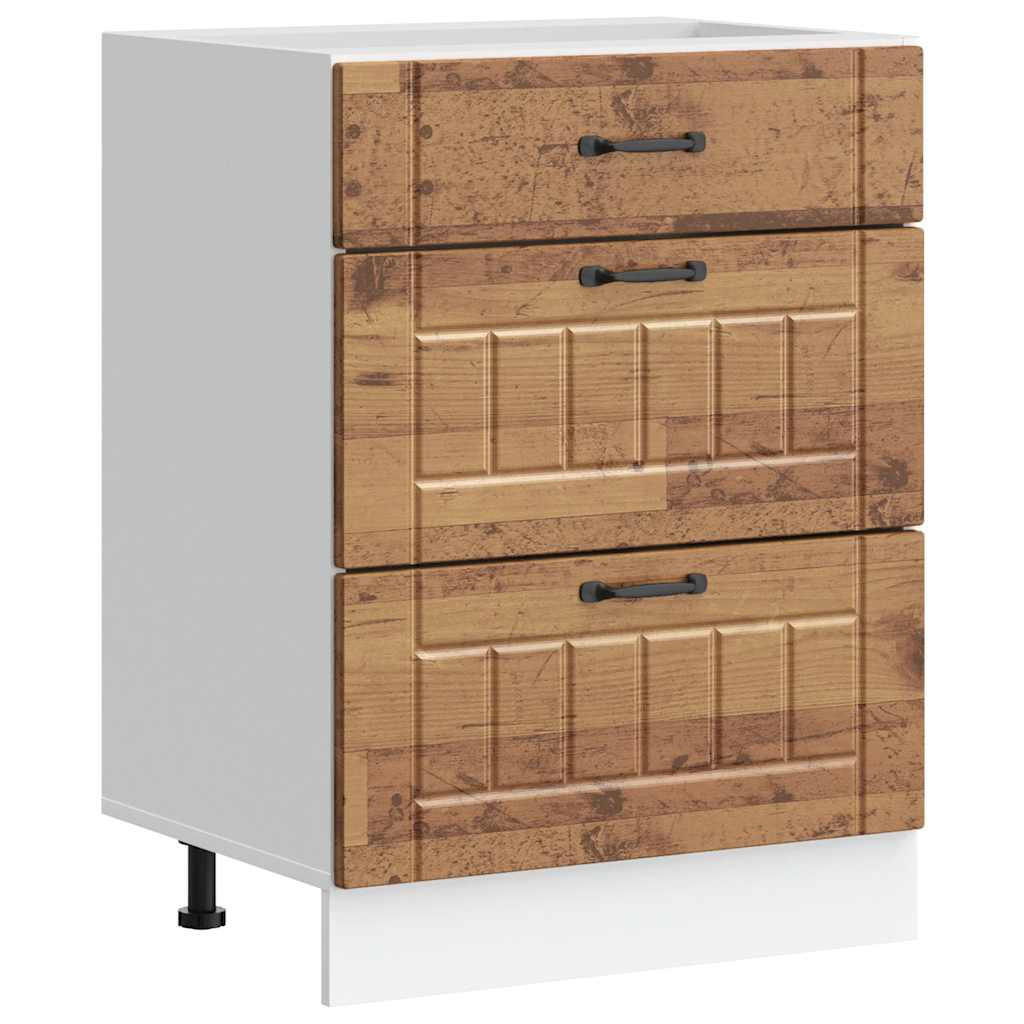 Deluke Küchenunterschrank Zwetschgeholz 60x81.5x46 cm