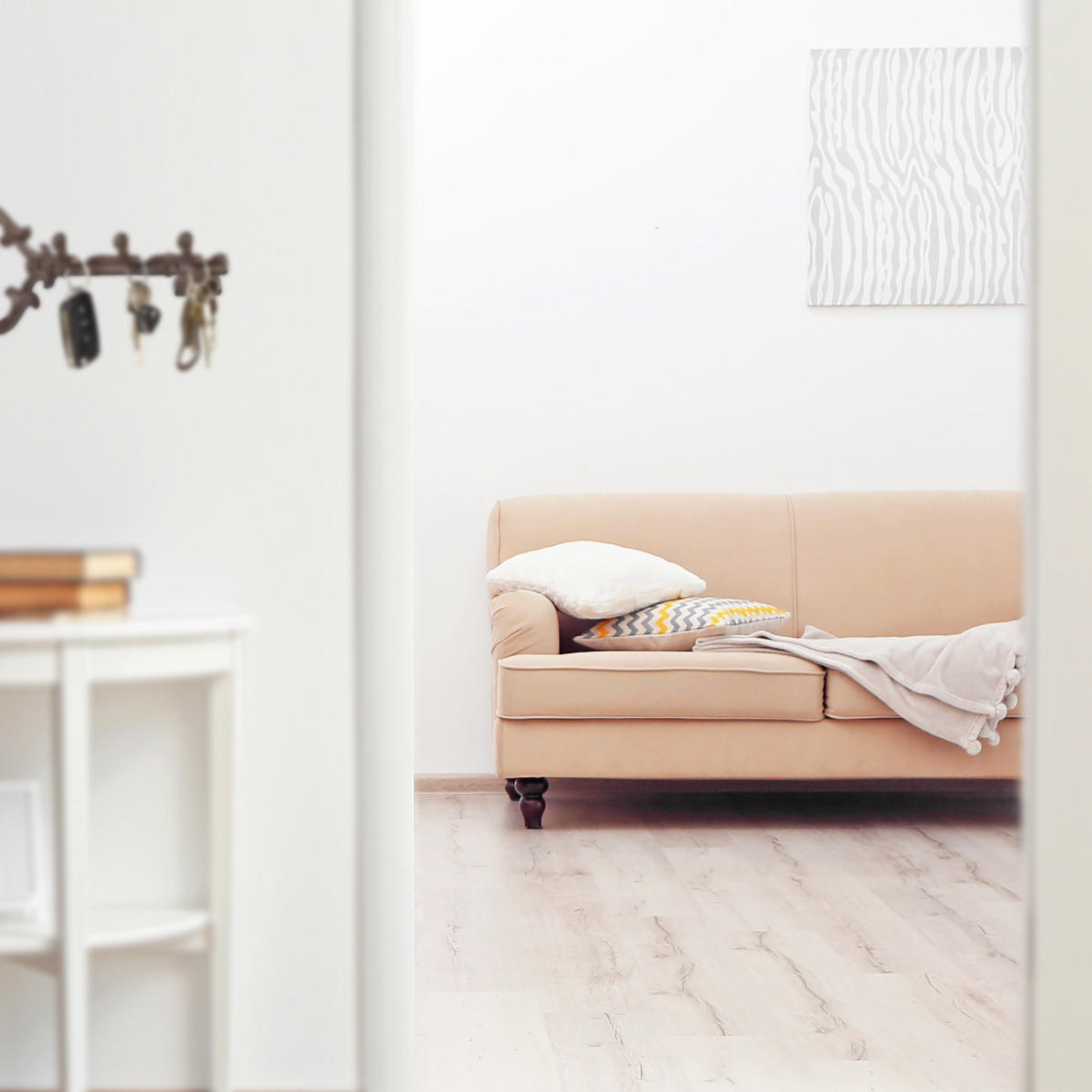 KLÍČOVÁ deska - hnědá, kov (33/12.5/4.5cm) - Relaxdays