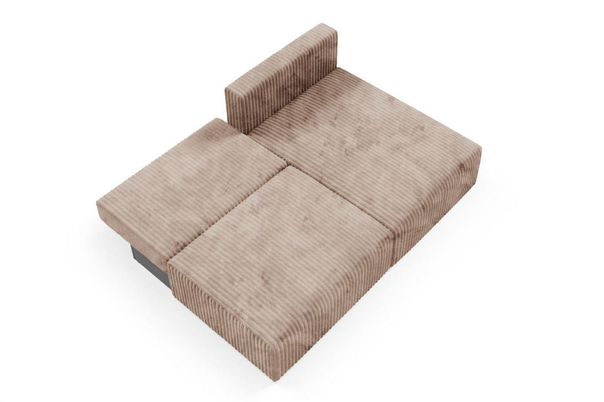 ECKSOFA Natalia Xs - Beige, Holzwerkstoff/Textil (210/149cm) - Fun Möbel