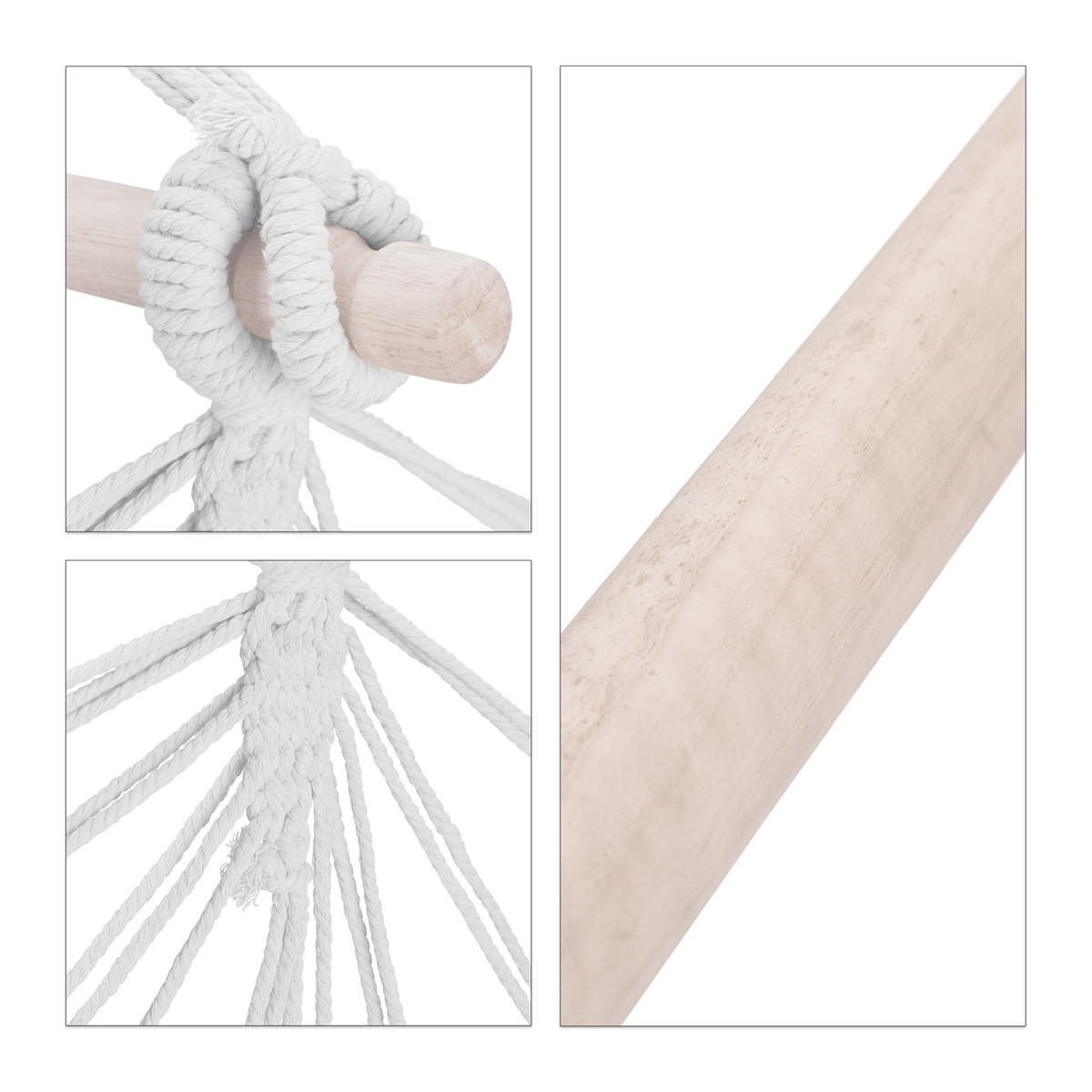 HÄNGESESSEL - Blau, Holz/Textil (100/150/40cm) - Relaxdays
