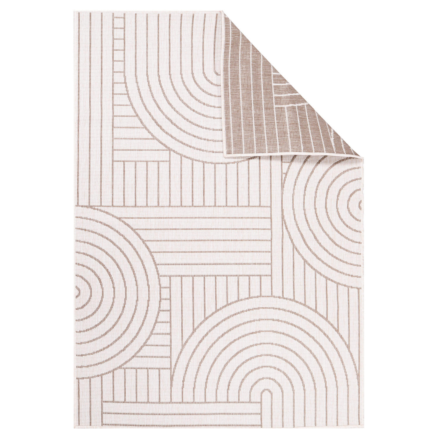 OUTDOOR-TEPPICH DuoRug 5842 Creme 200x290 cm - Beige, Textil (200/290cm) - carpet city