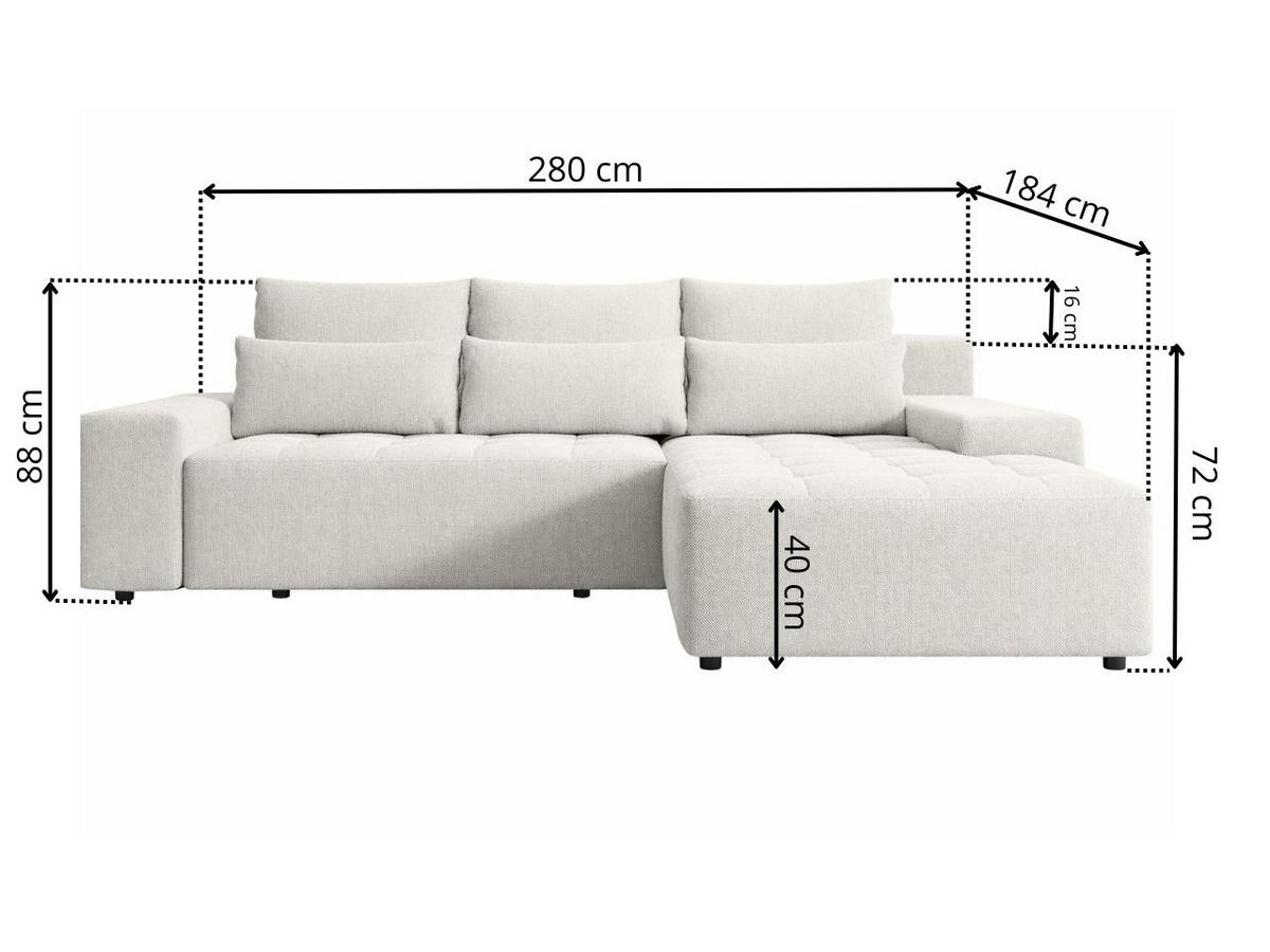 ECKSOFA Vento Dunkelgrün - Dunkelgrün/Schwarz, Holz/Kunststoff (280/184cm) - Graingold
