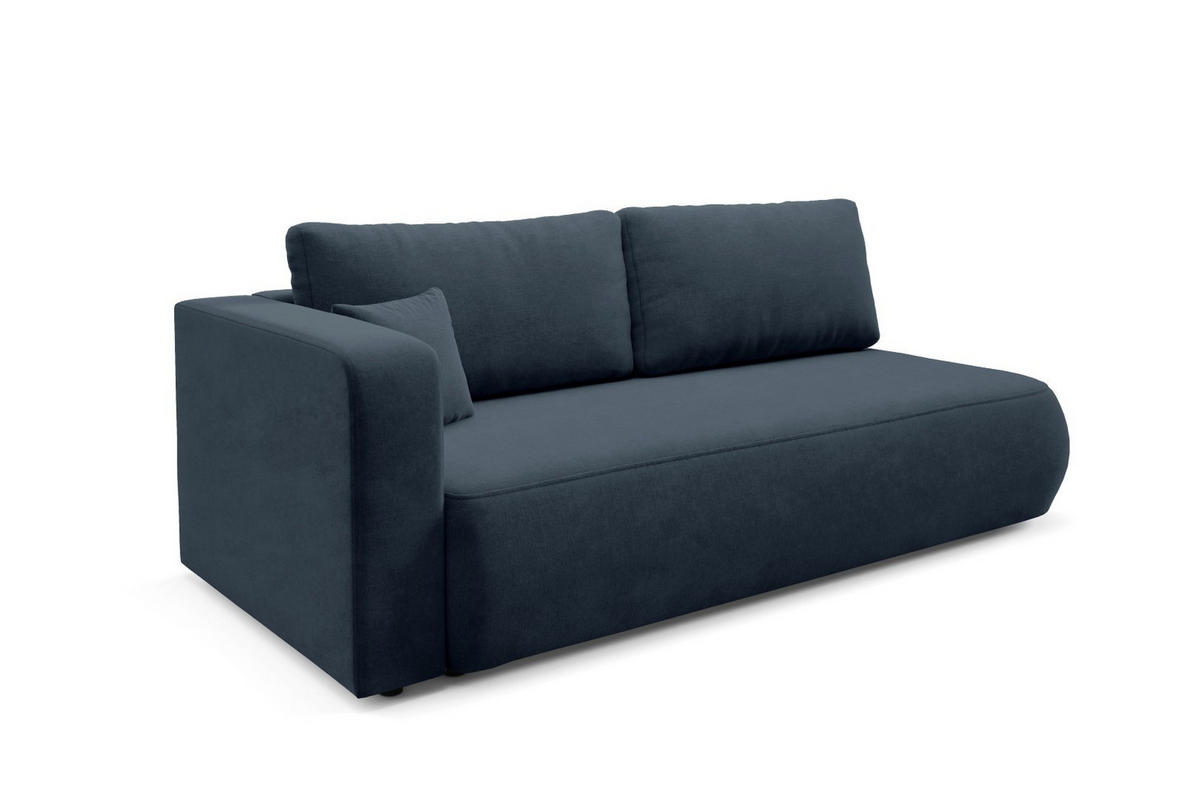 SCHLAFSOFA mit Bettkasten Dunkelblau - Schwarz/Dunkelblau, Holz/Holzwerkstoff (228/82/106cm) - Furnisell