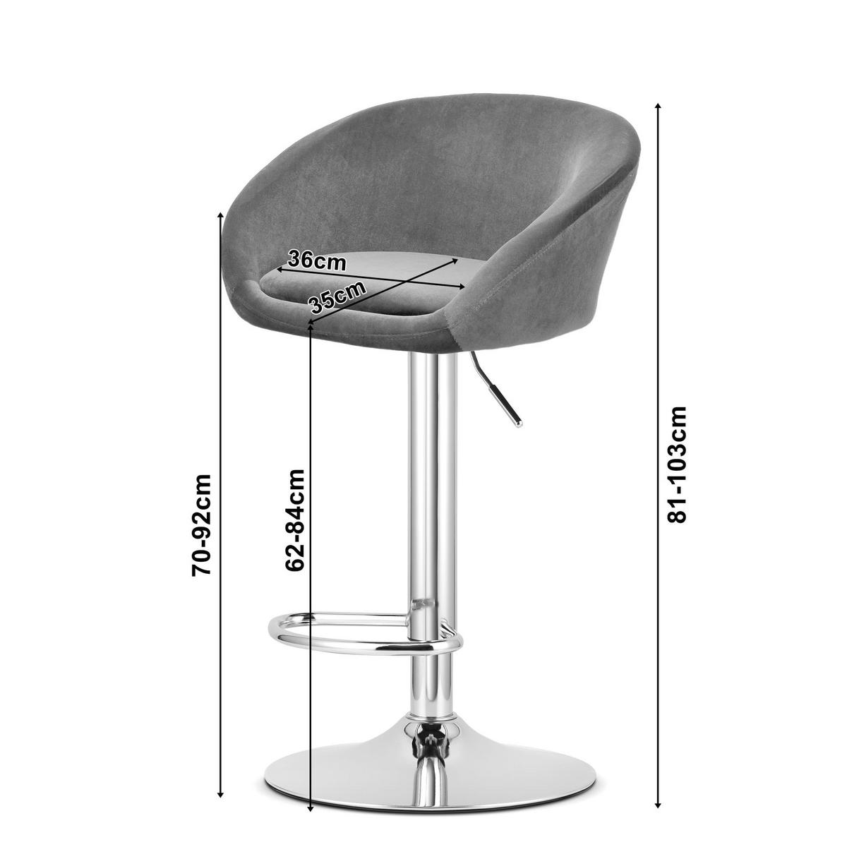 BARHOCKER 2-er Set EAST marineblauer Sitz, schwarze Basis - Schwarz/Dunkelblau, Textil (53/103/46cm) - Valora