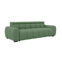 BIGSOFA ALESSIO Bouclé-Stoff Mintgrün mit elektrischer Sitztiefenverstellung - Mintgrün, Kunststoff/Textil (248/77/108cm) - 99rooms