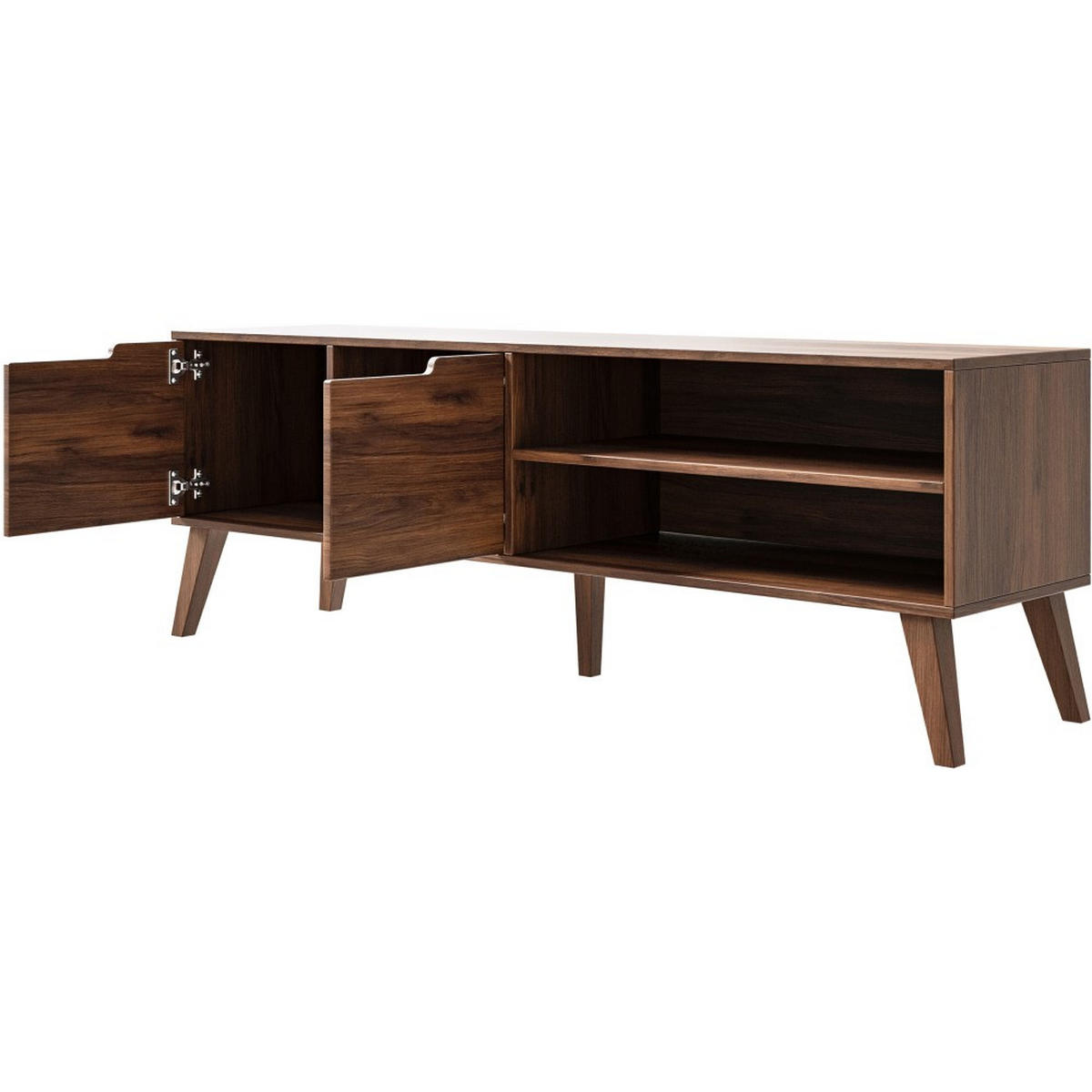 LOWBOARD Norel mit 2 Türen, 160 cm, Walnuss - Walnussfarben, Holz/Holzwerkstoff (160/55/40cm) - Beautysofa