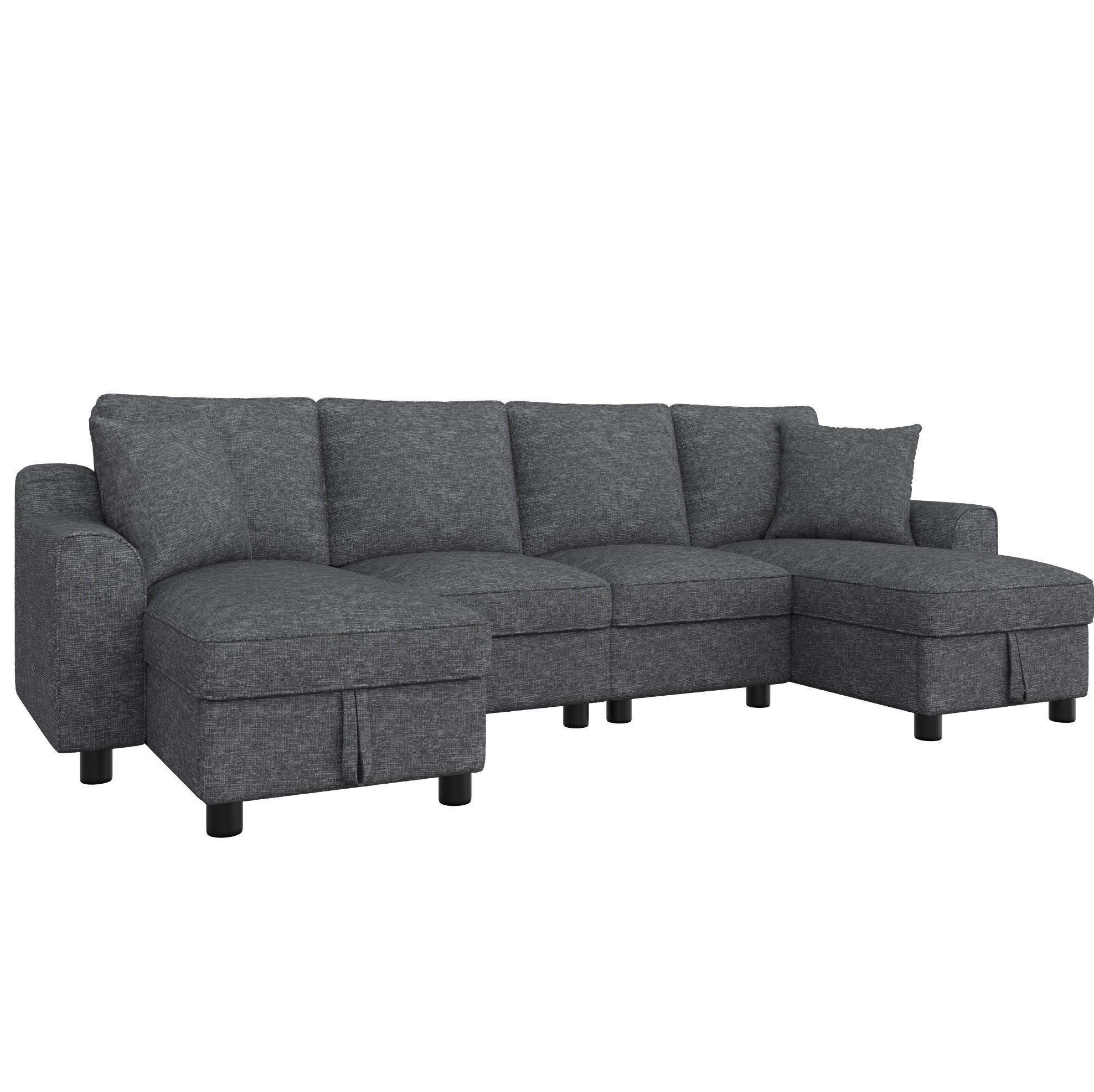 Meubliv Sofa Grau 137x84x280 cm