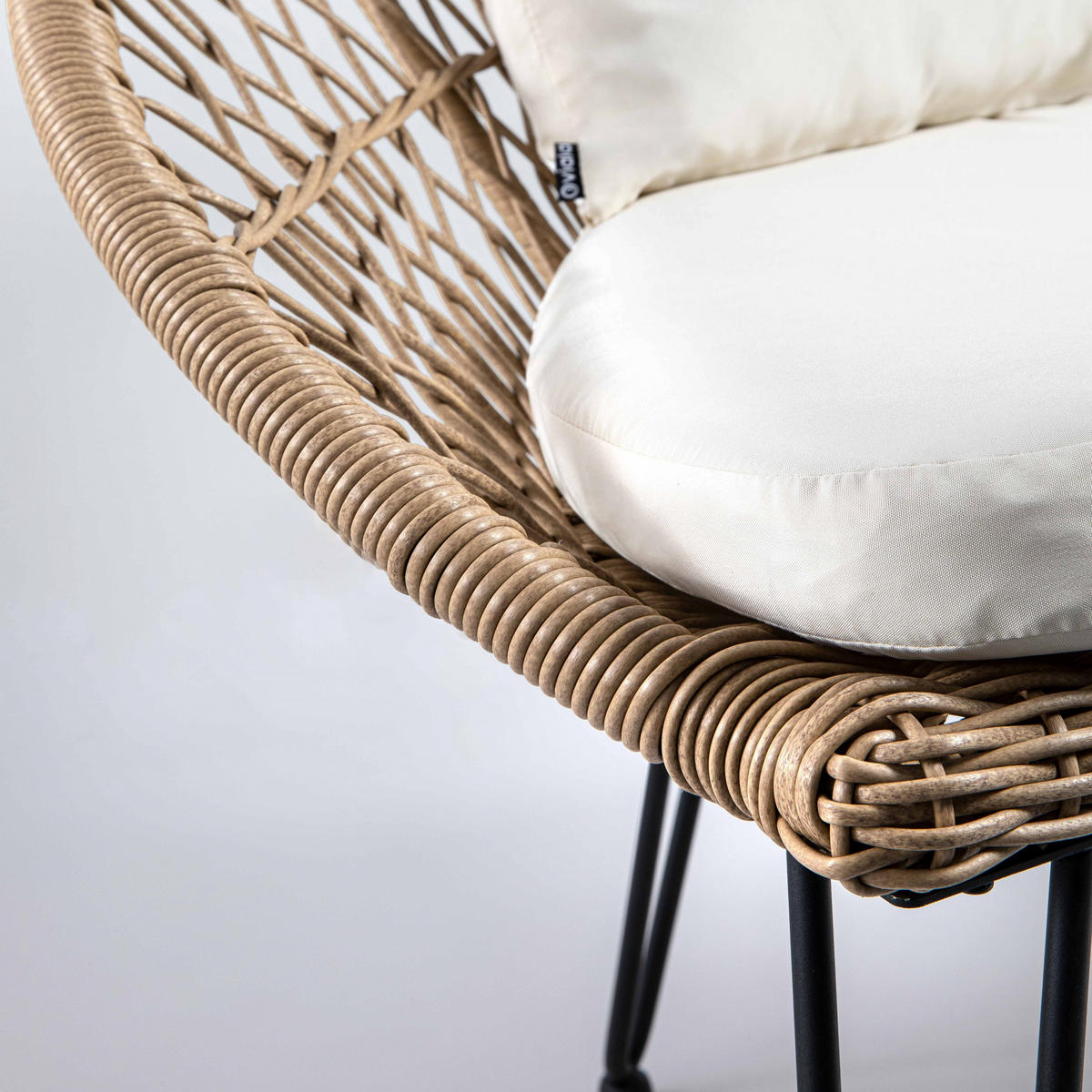 GARTENSOFA, Holzfarbe - Braun, Naturmaterialien (88/80/138cm) - Oviala