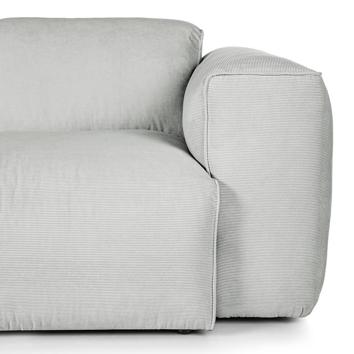 3-SITZER ECKSOFA mit Longchair - Schwarz/Grau, Kunststoff/Textil (284/173cm) - home24