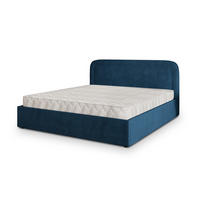 POLSTERBETT BENIRA K 140x200 cm mit Bettkästen - Blau - Blau, Holz (140/200cm) - MASSENO