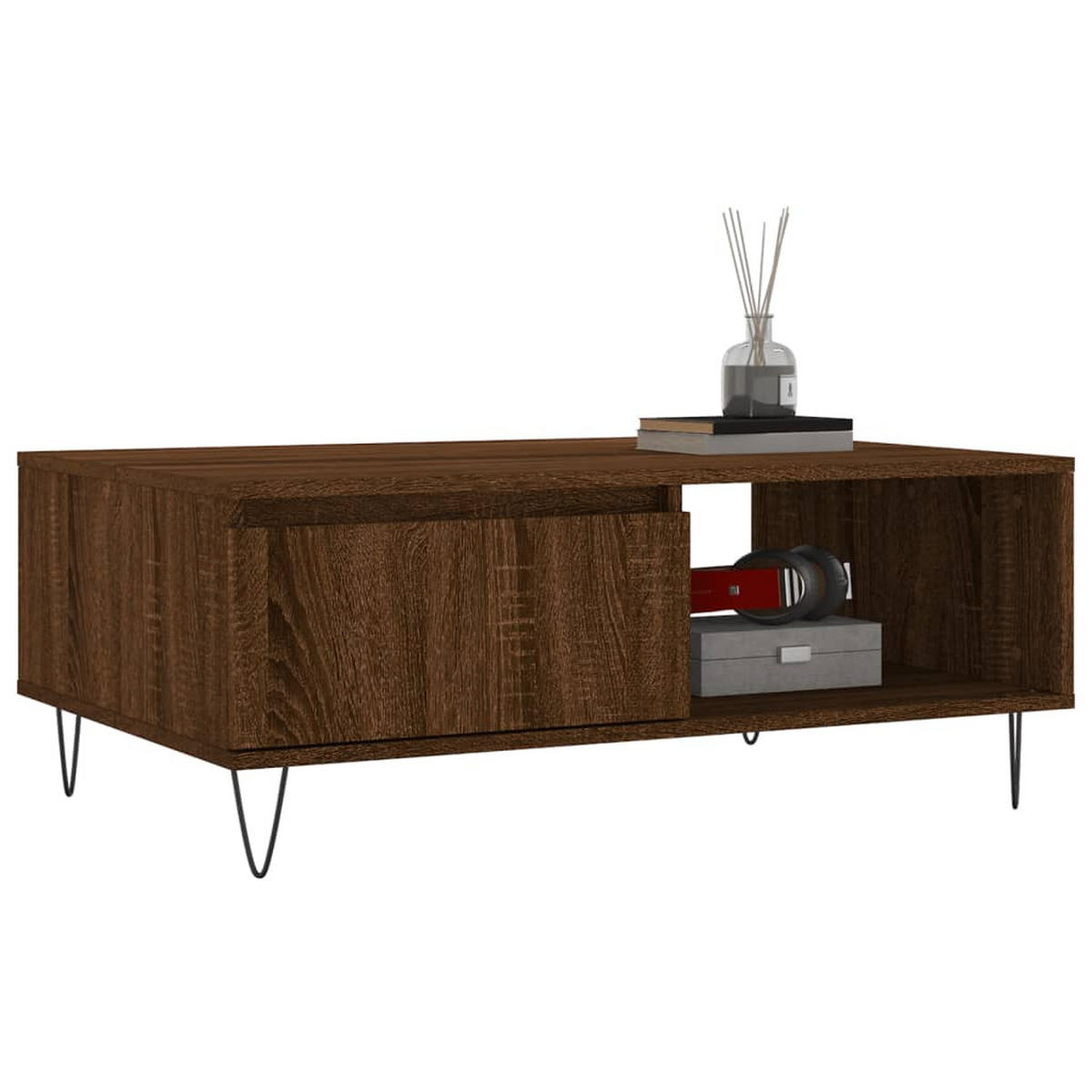 COUCHTISCH Braun Eichen-Optik 90x60x35 cm Holzwerkstoff - Braun, Holzwerkstoff (90/60/35cm) - furnicato