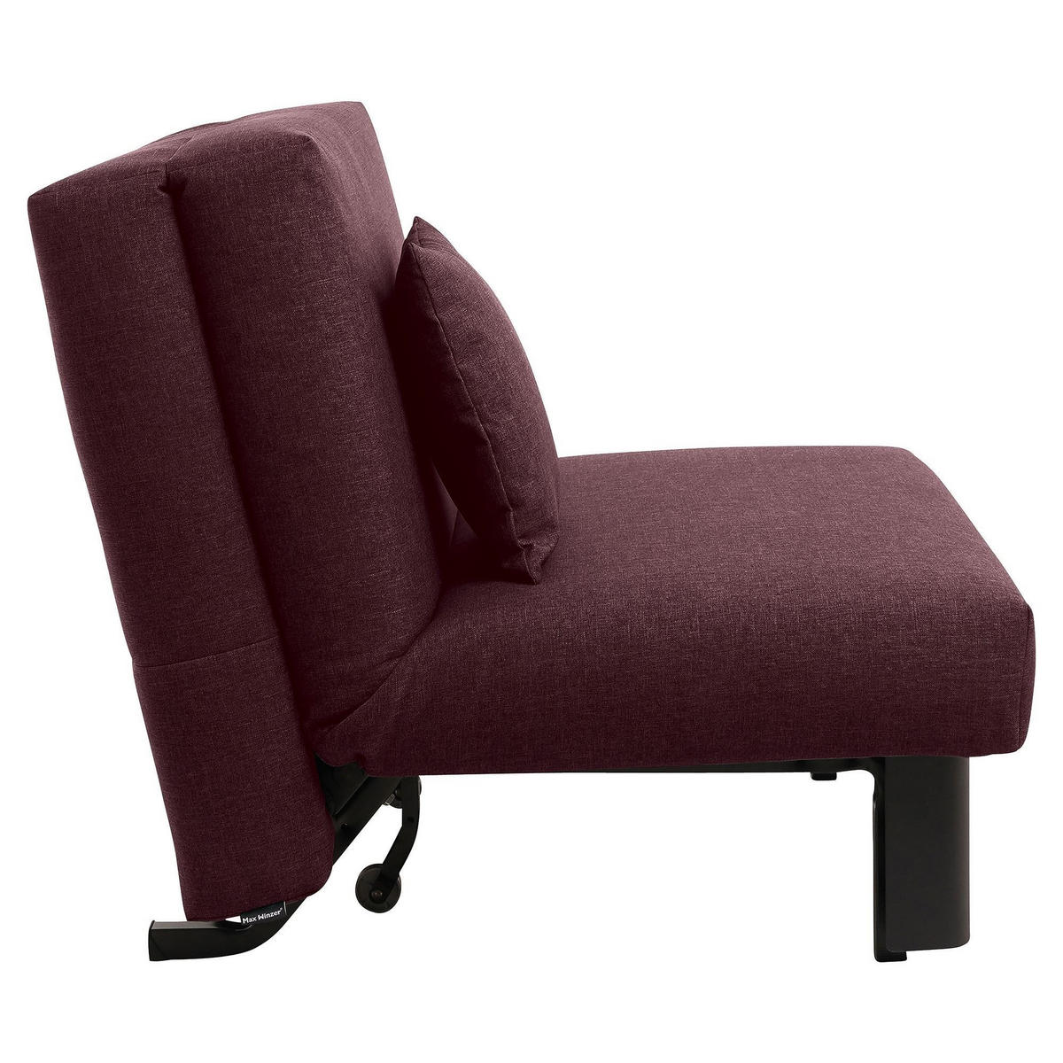 FALTSESSEL Kalomira Bezug Flachgewebe Metall schwarz / burgund - Weinrot, Kunststoff (100/85/85cm) - 58aufmkessel