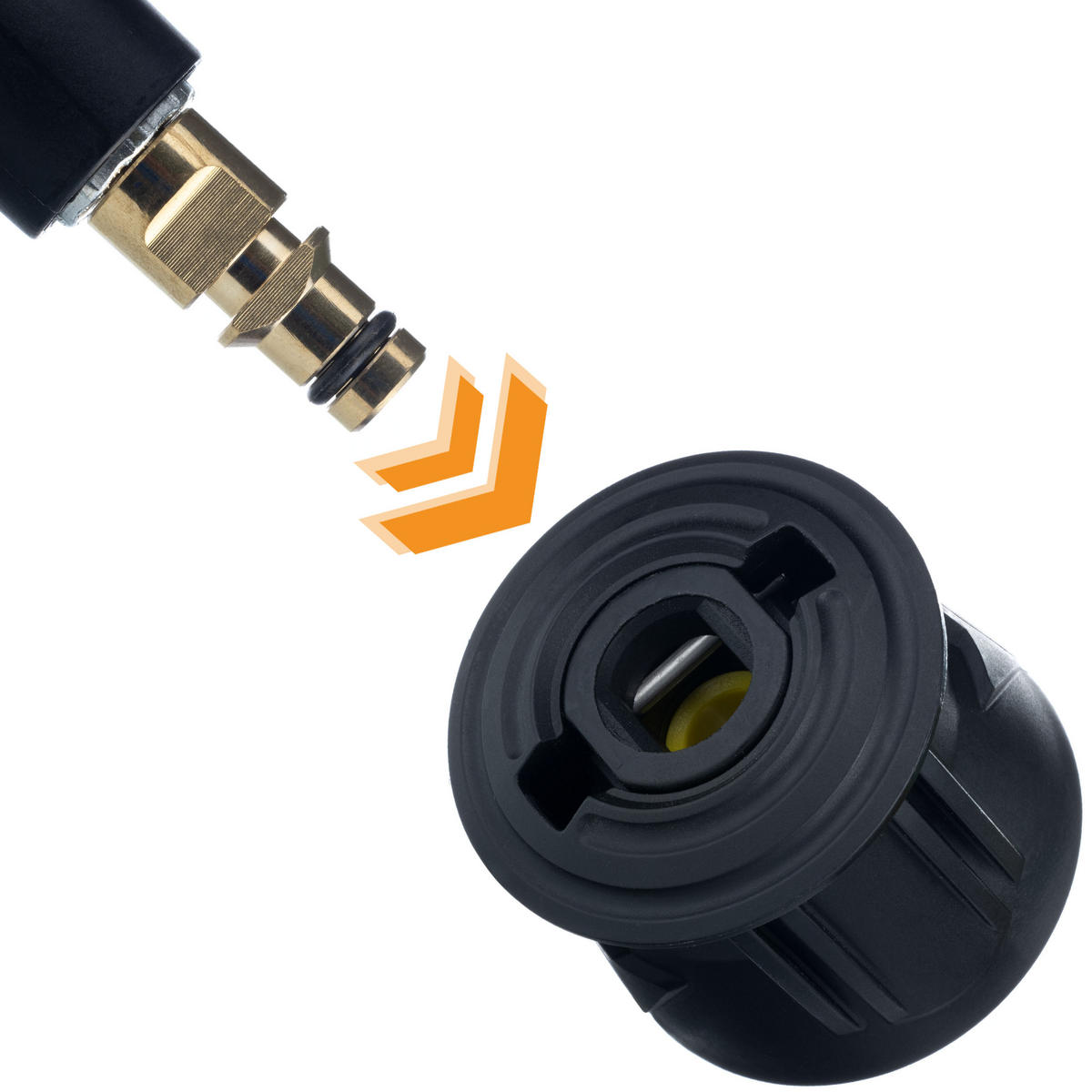 SCHLAUCH K2-K7 Verlängerung 15 m, Click Connect, Hochdruck, 200 bar, 60 °C - Multicolor, Kunststoff/Metall (28/8/28cm)