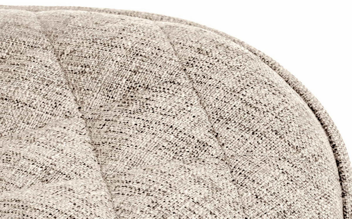 BARHOCKER Minerva Stoff taupe - Schwarz/Grau, Textil/Metall (48/105/54cm) - TPFLiving