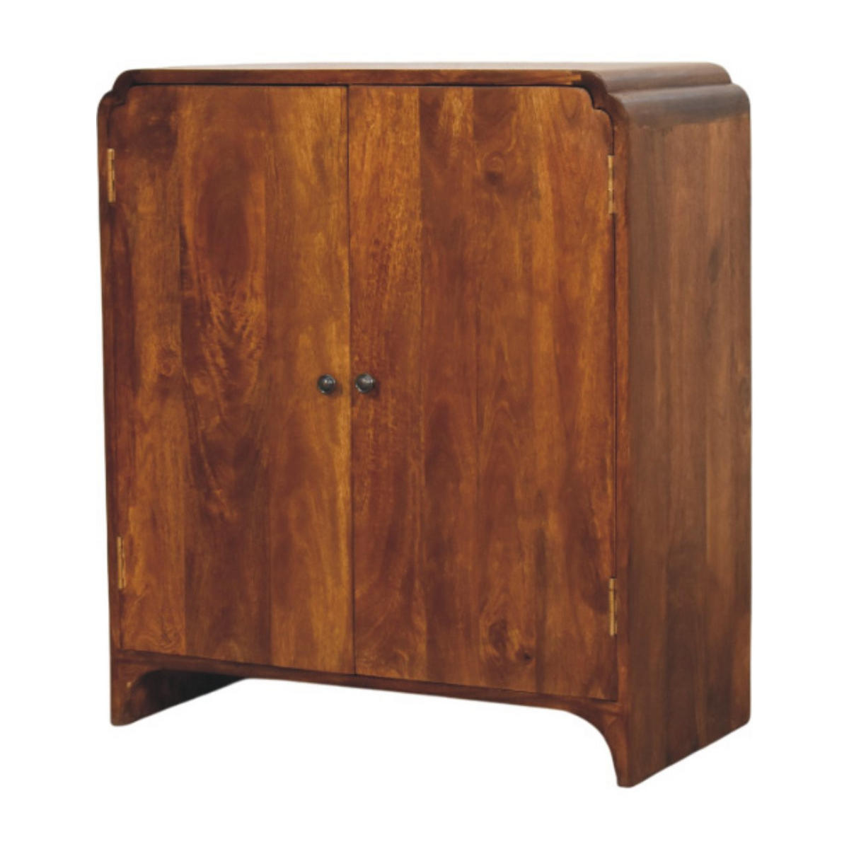 SIDEBOARD Rich-Kastanien-Finish, 2 Regale innen, Braun - Braun, Holz (35/80/70cm) - Artisan Furniture
