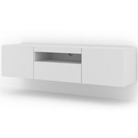 TV LOWBOARD Weiß 150/42/37 - Weiß, Holzwerkstoff (150/42/37cm) - RAUMHIRSCH FURNITURE