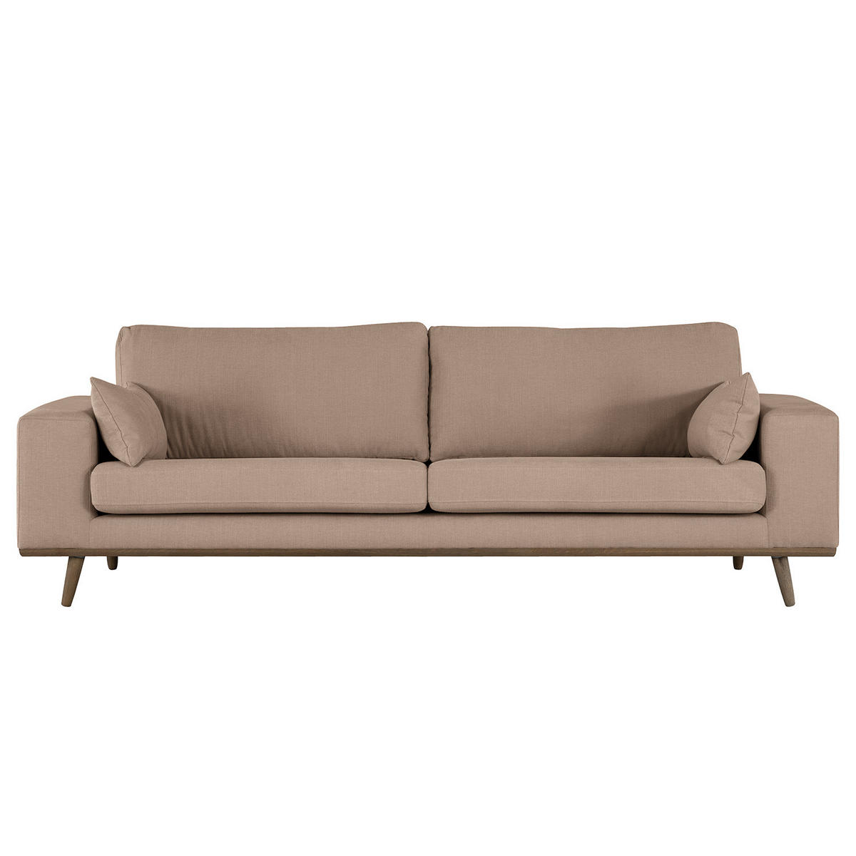 3-SITZER SOFA - Taupe, Naturmaterialien (237/81/88cm) - home24