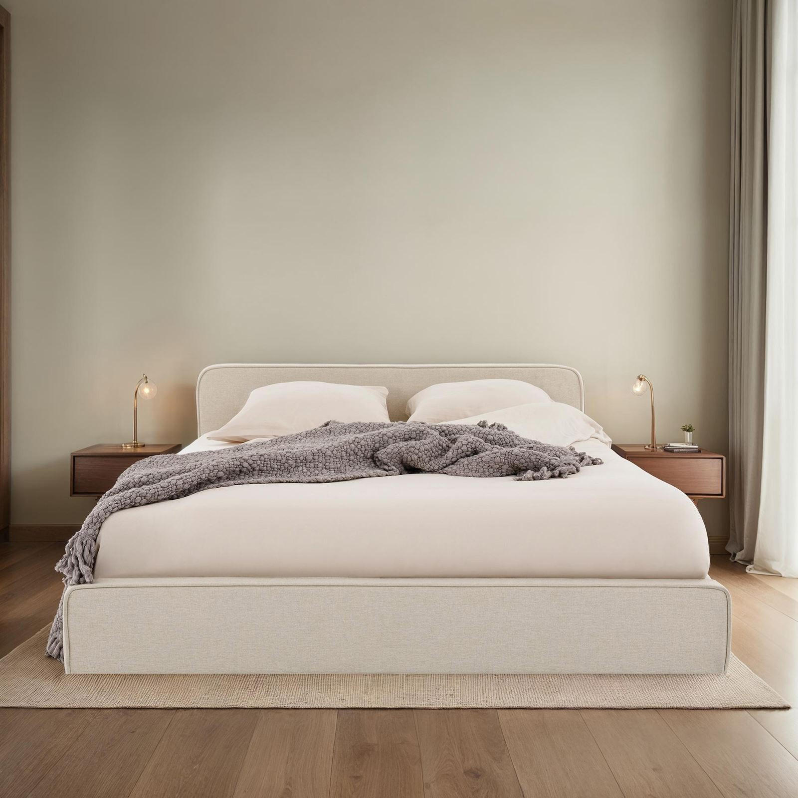 POLSTERBETT MARINI 140X200 CM - Beige, Textil (140/200cm) - IDIMEX